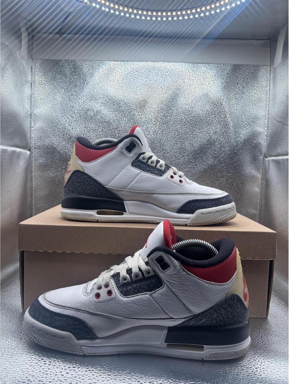 Air Jordan 3 SE fire red denim Gs - Picture 5 of 6
